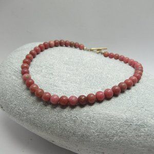 Rhodonite gemstone bead bracelet